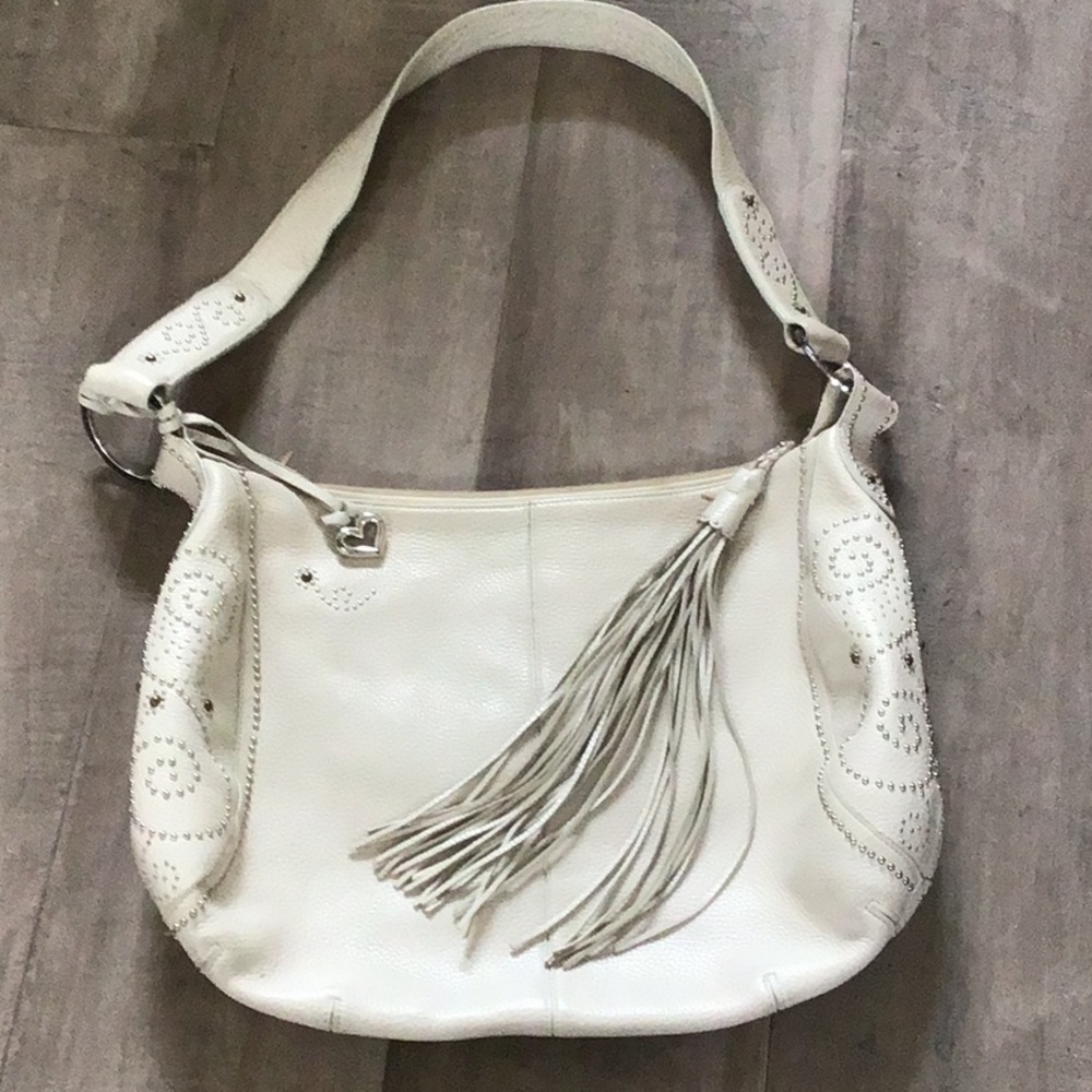 Brighton white leather bag